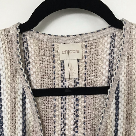 Chico’s Drawstring Waist Sweater Vest Size 1 - Picture 4 of 5